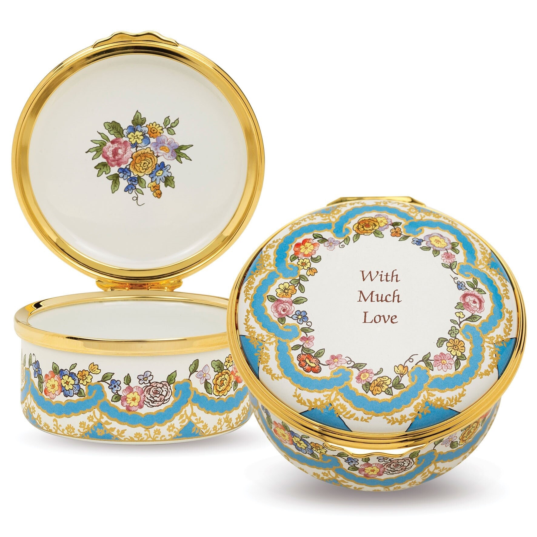 Halcyon Days With Much Love Enamel Box